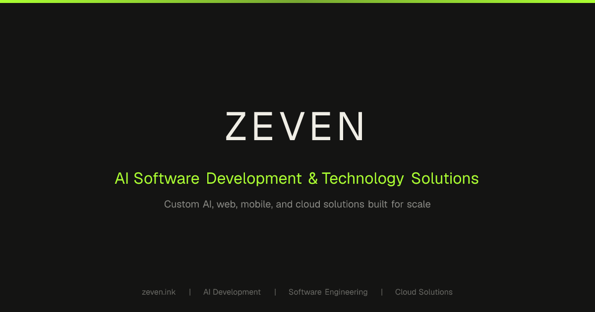 Zeven | Top AI Software Development & Technology Innovation Company
